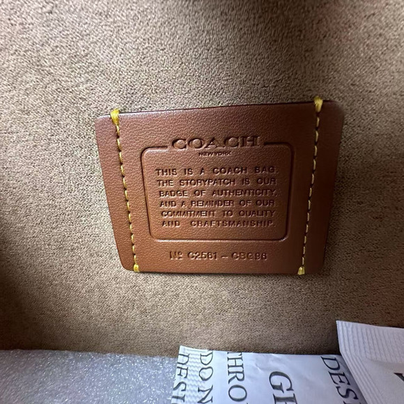 Coach Quinn Bag In Signature Canvas With Floral Chain In Tan/Brown CBG96 NWT - Picture 8 of 11